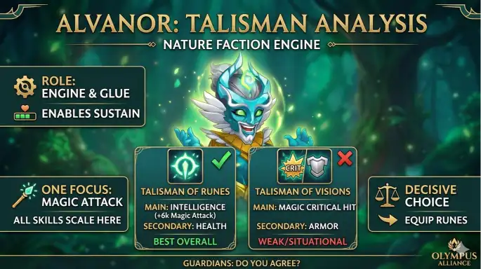 Alvanor best talisman guide - talisman comparison in Hero Wars Alliance