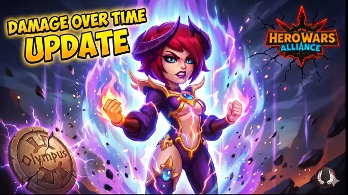 Hero Wars Alliance Damage Over Time Update mechanic overview