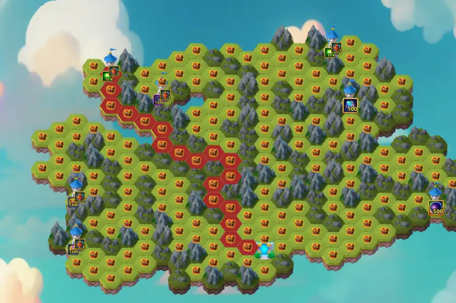 Hero Wars May Map Primary Emerald Tower 10000 Emeralds 18 Moves