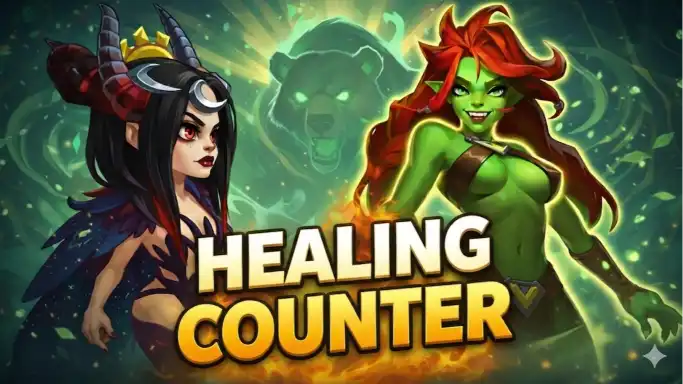 How to counter Byrna's healing in Hero Wars infographic
