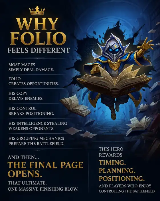 Folio stats and recommended build in Hero Wars Alliance