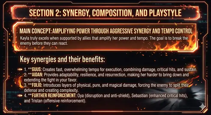 Hero Wars Alliance Kayla Tips stats and mechanics overview