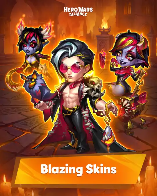 Blazing Skins - Scorching Flame Season Hero Wars Alliance