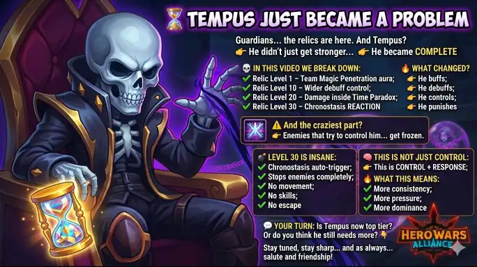 Tempus Relics Guide — Time Paradox and Time Rebound stats