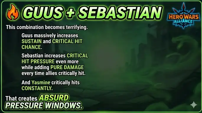 Yasmine stats and synergy breakdown Hero Wars Alliance