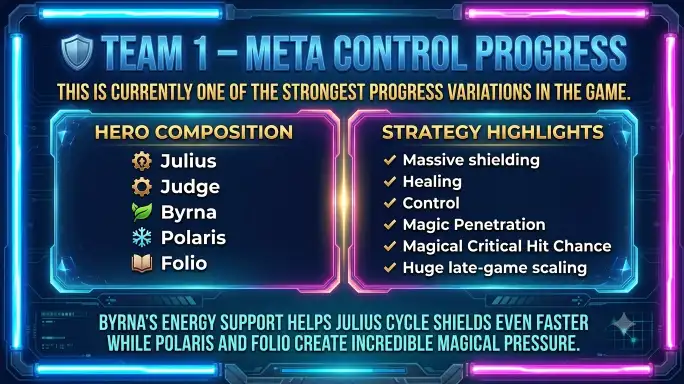 Best Julius Team Guide Progress team stats and synergy breakdown