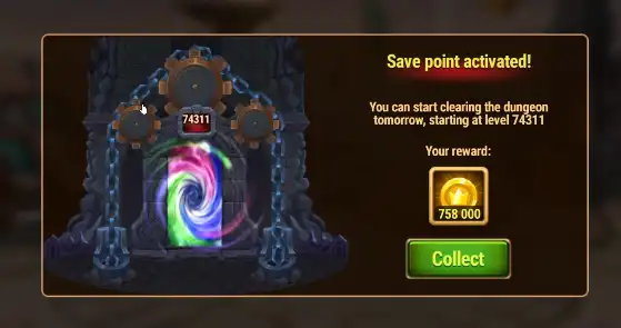 Dungeon runs rewarding Gold and Titan Soul Stones