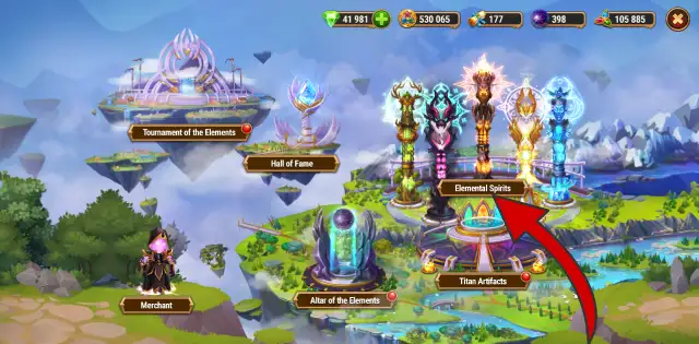 Titan Valley Elemental Spirits location - Elemental and Primal Skills Switch