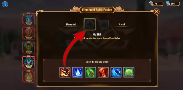 Elemental Skills side in Totem Fusion