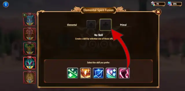 Primal Skills side in Totem Fusion