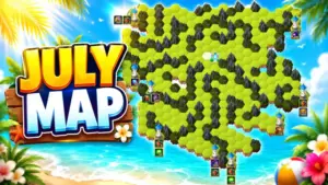 Hero Wars July Mysterious Island Map