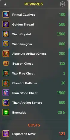 Hero Wars July Map Total Rewards Full Clear 2026