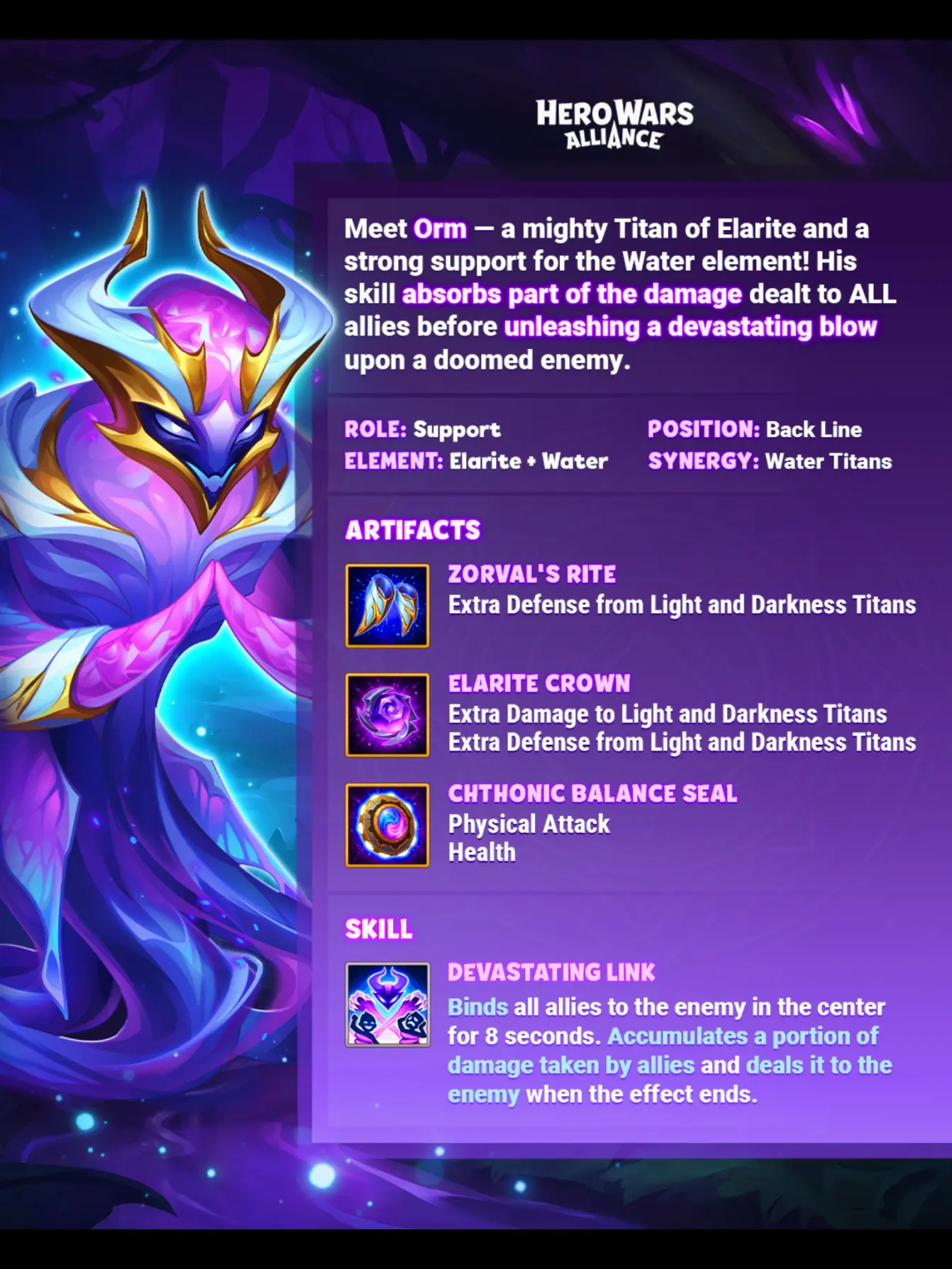 Orm First Look Guide official stats