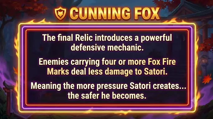 Satori Fox Fire Marks Relic stats in Hero Wars Alliance