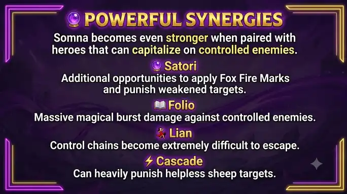 Somna Guide for Beginners - sheep transformation and synergy breakdown in Hero Wars Alliance