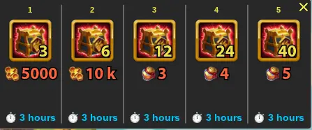 Hero Wars Summer Festival Absolute Artifact Chest Generator level rewards card