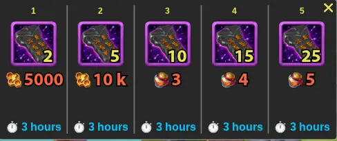 Hero Wars Summer Festival Great Enchantment Rune Generator level rewards card