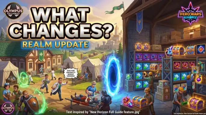 New Horizon Full Guide Infirmary and Realm event tasks in Hero Wars Alliance