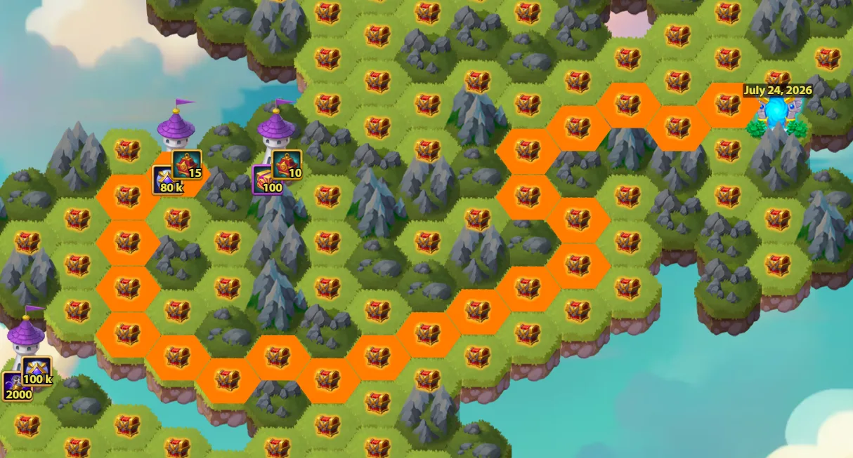 Orange Path Tower Somna Mysterious Island Guide 21 Moves