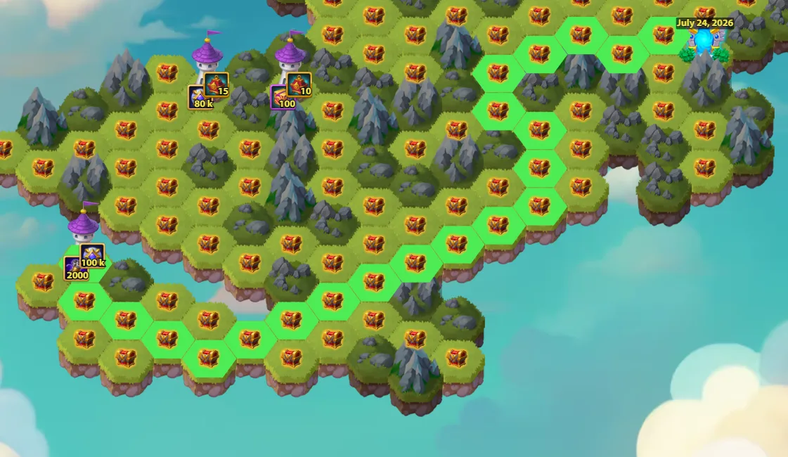 Green Path Tower Somna Mysterious Island Guide 21 Moves