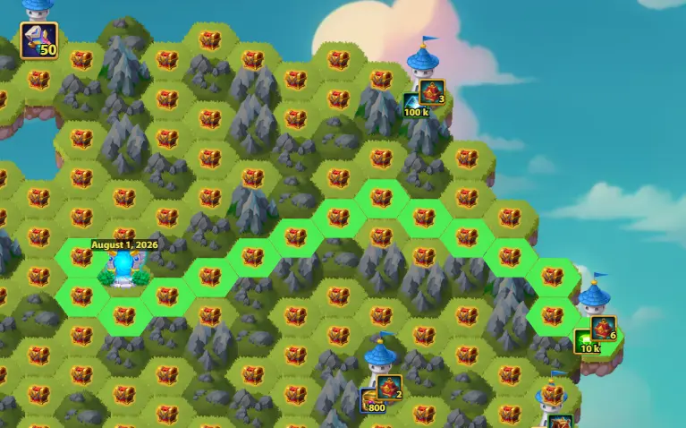 August Mysterious Island Guide Tower 4 Green Path 10000 Emeralds 15 Moves