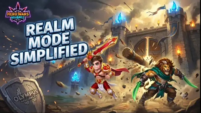 Ultimate Realm Forts Guide in-post image showing a Realm Fort siege in Hero Wars Alliance
