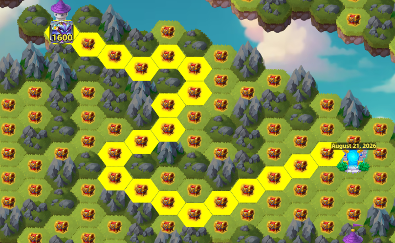 Hero Wars Alecto Mysterious Island Tower 1 Yellow Path 1600 Alecto Soul Stones 20 Moves