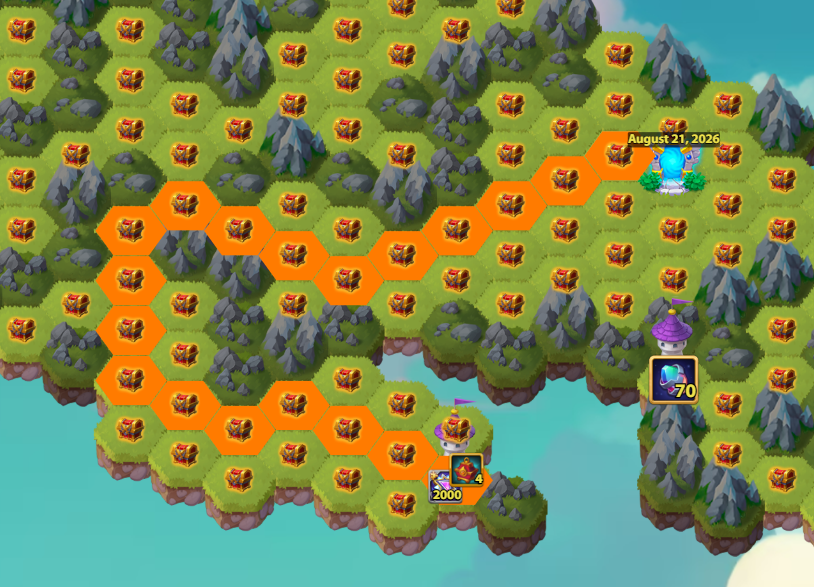 Hero Wars Alecto Mysterious Island Tower 3 Orange Path 2000 Distorted Attack Seal 19 Moves