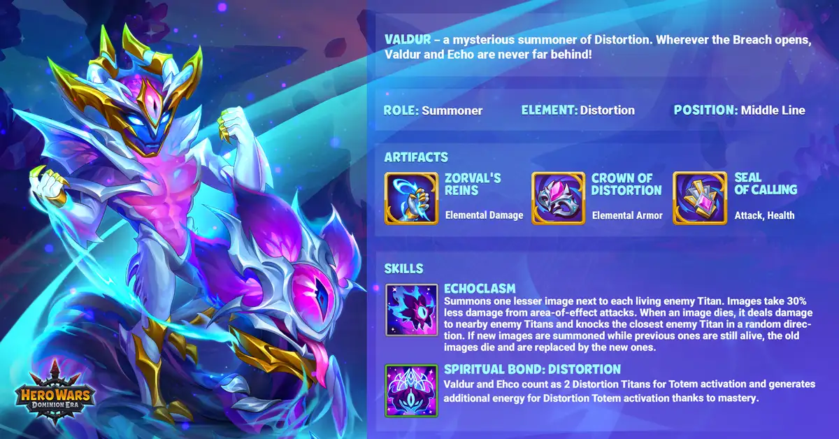 Hero Wars Judgement Day Event Guide - Valdur Titan info card