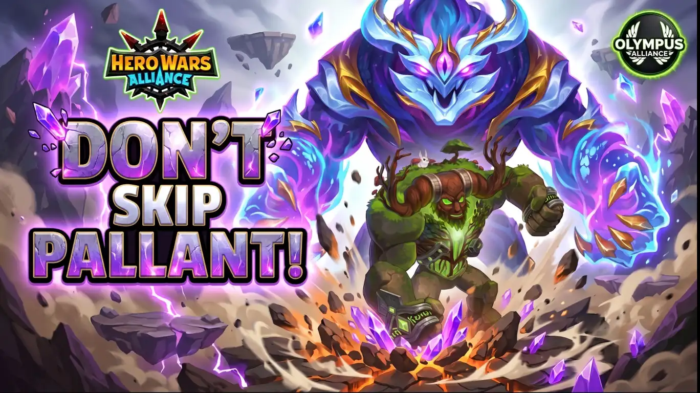 The Secret of Pallant — the Earth Titan and Elarite synergy lineup in Hero Wars Alliance