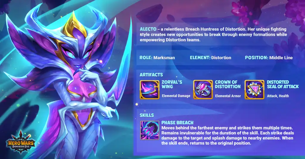 Hero Wars Alecto Event Guide - Alecto Titan info card