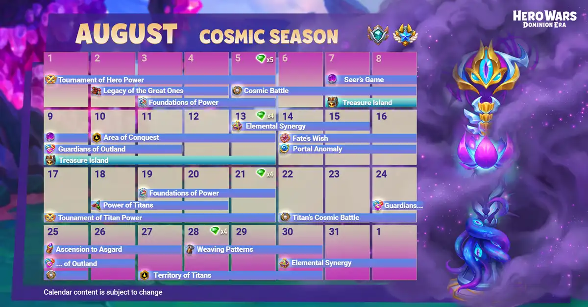cosmic season augustus