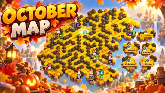 October Mysterious Island map