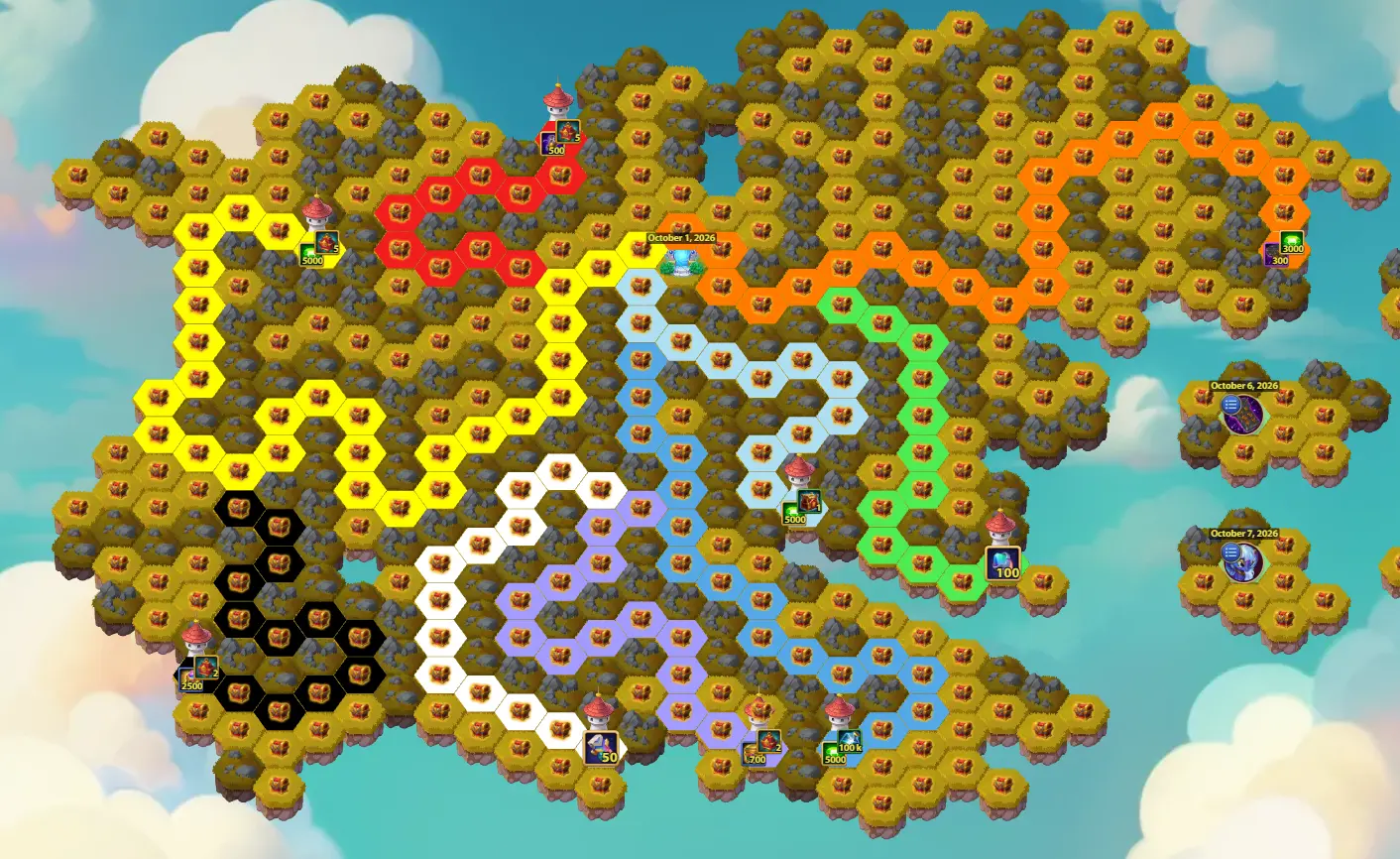 October Mysterious Island Guide Full Map Clear 142 Moves