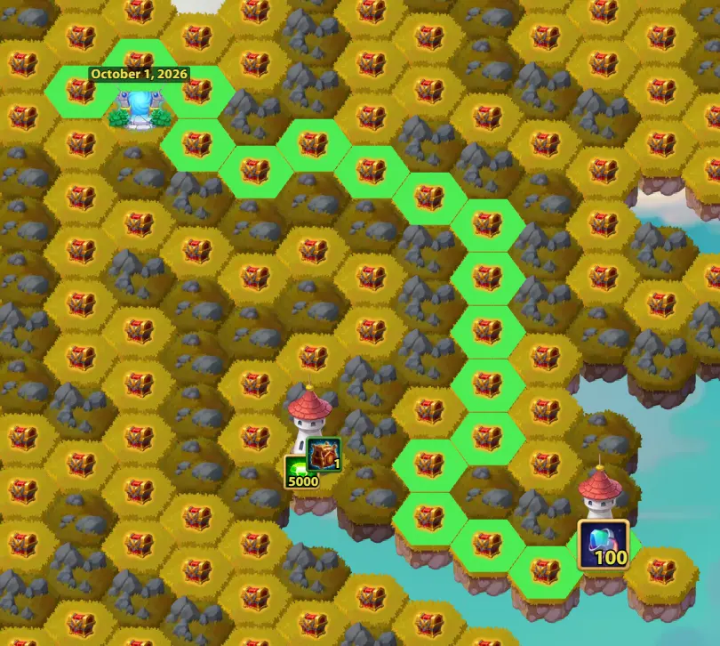 October Mysterious Island Guide Tower 4 Green Path 100 Primal Catalysts 18 Moves