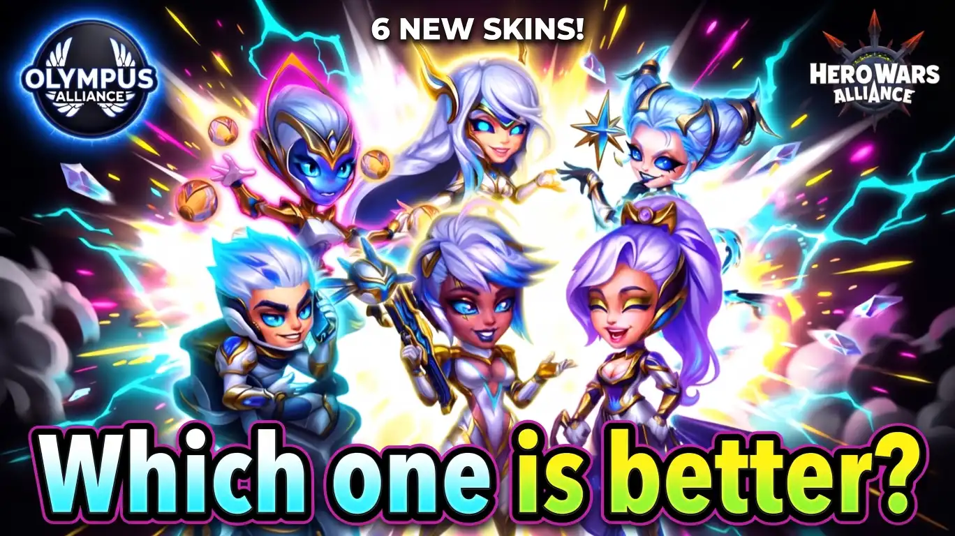 Singularity Skin Analysis of Eva, Nebula, Isaac, Peech, Polaris and Ginger in Hero Wars Alliance