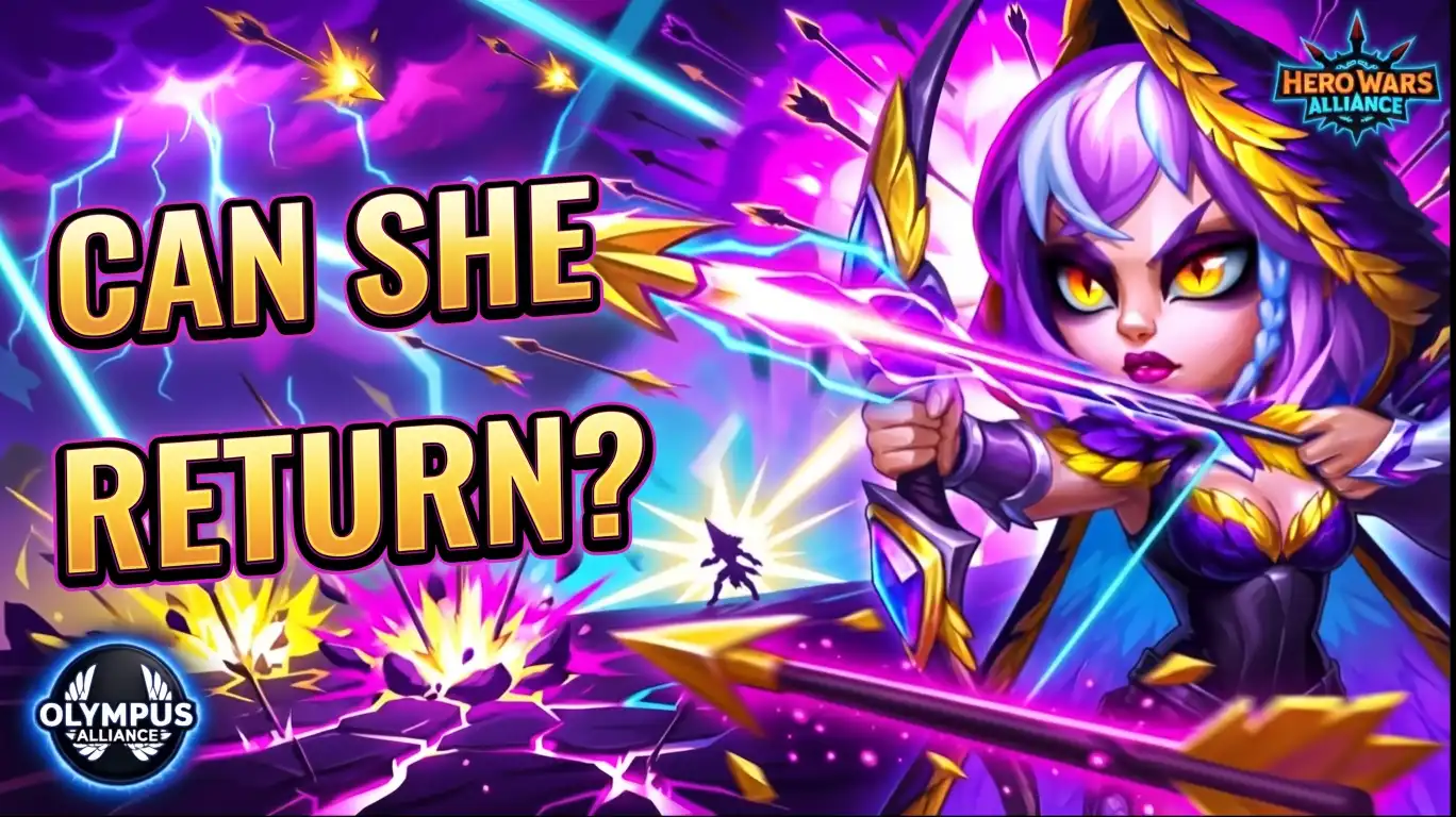 Hero Wars Alliance Artemis guide — Artemis firing her arrows