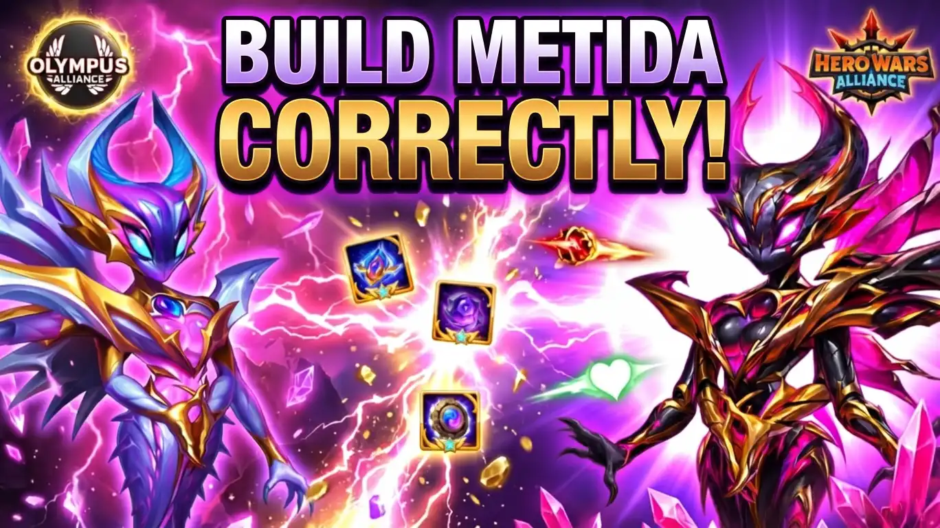 Metida Build Guide artifacts and skins for Hero Wars Alliance