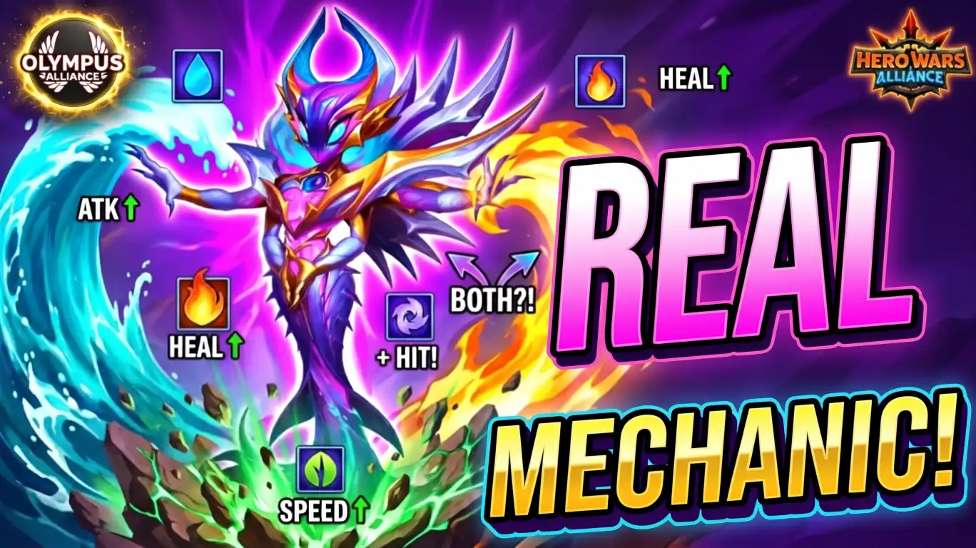 Metida Mechanic Explained – Supreme Harmony Fire, Water, Earth and Elarite buffs in Hero Wars Alliance