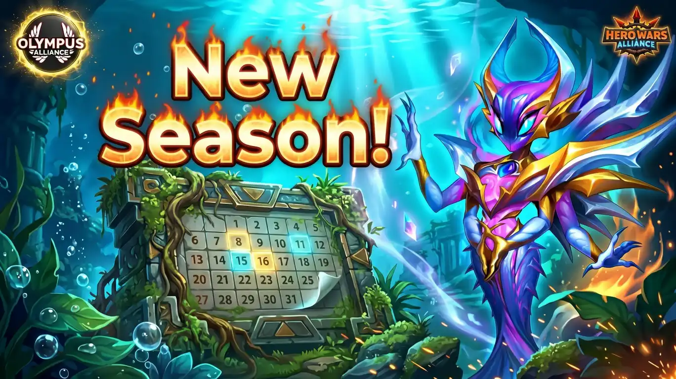Metida Season Roadmap Hero Wars Alliance Buried Truths calendar