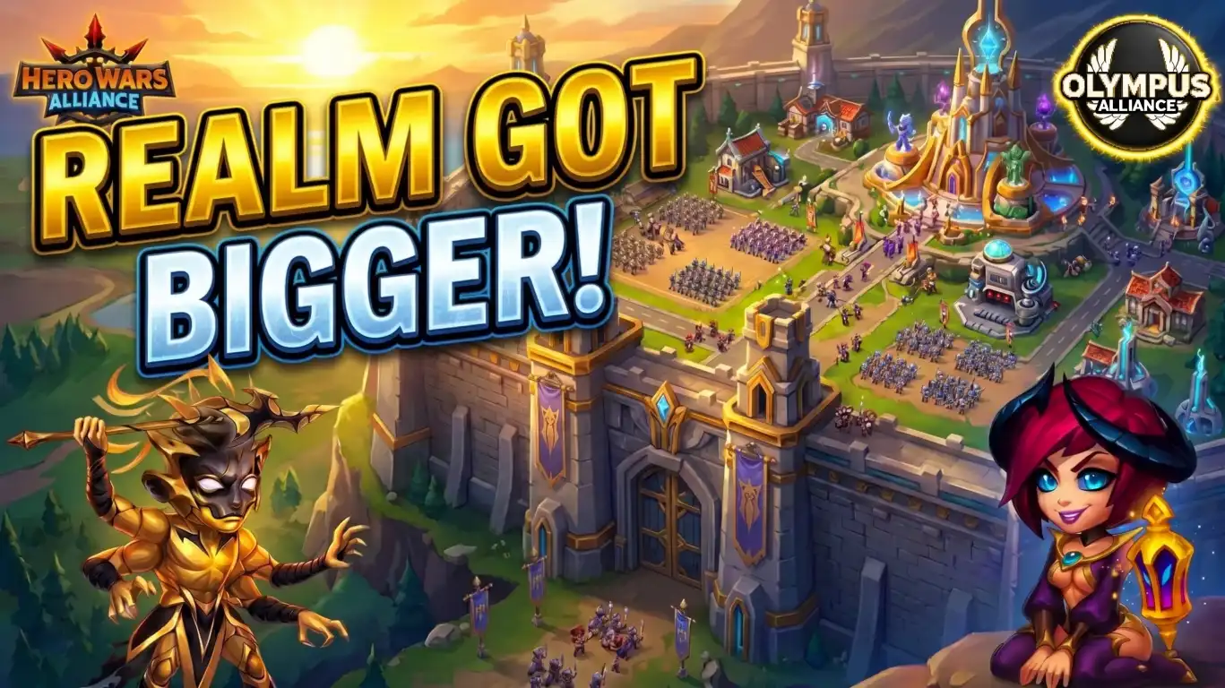 New Realm Building Explained - Hero Wars Alliance expanded Realm base with Wall, Drill Grounds and new buildings